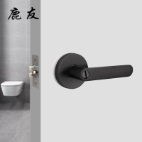 衛生間門鎖臥室房門鎖木門鎖黑色球形鎖三桿式門把手無鑰匙執手鎖