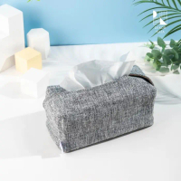 Lane Tissue Cover Bahan Kain / Kotak Tempat Tisu - Dekornata - Hitam