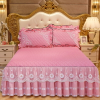 夾棉床裙單件網紅款蕾絲床罩加厚床套床墊防塵罩保護套床蓋床笠2m