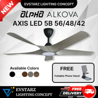 ALPHA ALKOVA AXIS LED 5B 56/48/42 Inches DC Motor Ceiling Fan with Remote Control
