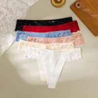 Women's Panties Ladies Lace Sexy Underwear Female Low-waist Briefs Women Exquisite Embroidery Lingerie Lady Thongs Soft G-string