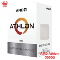 AMD Athlon 3000G X2 3000G 3.5 GHz Dual-Core YD3000C6M2OFH/YD3000C6M2OFB ซ็อกเก็ต AM4ใหม่กล่อง Microprocessor พัดลม