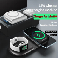 15W Wireless charger for iphone 13 12 11 Fast Charge Stand For Samsung Charging Stand for Apple Watch Charger
