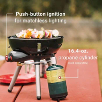 Grilling Red Coleman 4-in-1 Portable Propane Camping Stove, Includes Stove, Wok, Griddle &amp; Grill;
