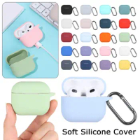 Soft Silicone Cover For Apple AirPods 3rd Generation Anti Lost Shockproof Dustproof Wireless Bluetooth Earphone Protective Case