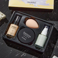 Base makeup set, 4-piece complete set, beginner women's concealer, foundation, primer, loose powder,