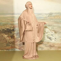 Lozy Hijab - Medina Prayer Set New Series (Mukena Polos Bahan Satin Silk Ringan Adem) Peanut
