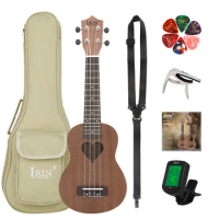 IRIN 21 Inch Ukulele 4 Strings Hawaiian Guitar Sapele Love shape Guitarra Ukulele With Bag Tuner Strings Capo Parts &amp; Accessory