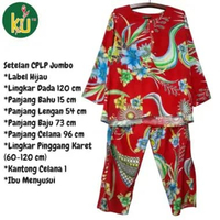 Kencana Ungu Setelan Celana Panjang Lengan Pendek Jumbo Cplp Jumbo Label Merah setelan CPLP Jumbo Hi