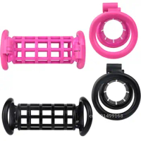 FRRK Plastic Twin Chastity Cage for Couple Confinement Cock At Device Inverted Time Adults Shop Same