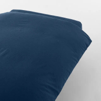 【MUJI 無印良品】柔舒水洗棉被套/D/暗藍 190*210cm用
