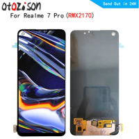 6.43" AMOLED Screen For Oppo Realme 7 Pro RMX2170 LCD Display Screen Touch Panel Digitizer With Frame Assembly For Realme7 Pro