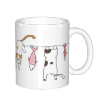 Mug Kopi Animasi Kucing Menggantung - Keramik Tahan Panas dengan Gagang - Cangkir
