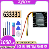 KiKiss Battery 633331 (753030) 1000mah For JBL MP3 MP4 DVD E55BT LIVE 500BT E45 DVR Driving recorder Replace 633331