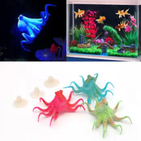 Decoration Aquarium Decor Artificial Aquarium Decoration Landscape Simulation Aquarium Luminous Octopus Fish Tank Aquarium Decor