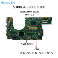 Bighao Era For ASUS Vivobook S300 S300C S300CA Laptop Motherboard With i3-3217U i5-3317U i7-3517U CPU 4GB-RAM S300CA MAIN BOARD