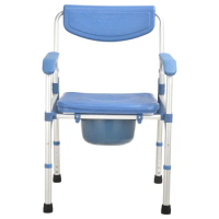 Custom Height Adjustable adults Commode Chair for disabled With bedpan