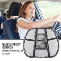 Universal Car Back Support Chair Massage Lumbar Support Waist Cushion Mesh Ventilate Cushion Pad for Car Office Home