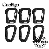 Plastic Carabiner Snap Hook Keychain D Rings Hanging Buckle for Outdoor Camping Backpack Strap Tactical Belt Keyring Accessories