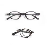 Photochromic Gray Anti Blue Ray Blocking Folding Reading Glasses Vintage Portable Screwless Presbyopia Reader Diopter Eyeglasses