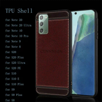 Soft TPU Leather case for Samsung Galaxy Note 20 10 9 8 S20 S10 S10E + S9 S8 S7 Plus Ultra Lite Edge FE 5G 100pcs