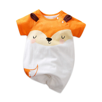 colorland棉質短袖包屁衣 寶寶連身衣 狐狸款嬰兒服