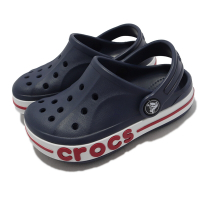 Crocs 洞洞鞋 Bayaband Clog T 深藍 紅 小朋友 幼童鞋 0-4歲 布希鞋 207018410