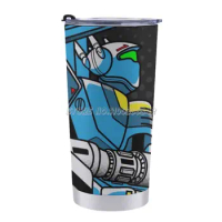 Super Spacefortress Macross Arcade Art-Roy Focker Travel Cup Vacuum Insulated Leakproof Thermos Coffee Mug Macross Arcade Game V