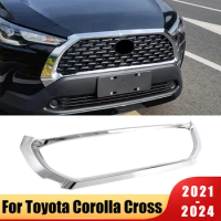 For Toyota Corolla Cross XG10 2021 2022 2023 2024 Car Front Bumper Grille Frame Decoration Sticker Cover Exterior Accessories