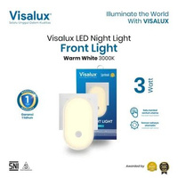 Visalux Lampu Tidur LED Night Light 3000K WarmWhite Kuning 3W Front Light