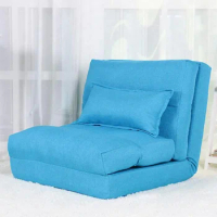 Creative Folding Lazy Sofa Living Room Fabric Sofa Bed Simple Dormitory Single Couch for Small Apartments Comfortable Stylish