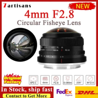7artisans 7 artisans 4mm F2.8 Circular Fisheye Lens Super Wide Angle For Sony E Fuji fx Micro 4/3 Canon EOS-M Mount Cameras