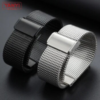 High Quality Milan Mesh Stainless Steel Bracelet for breitling i-wc Citizen Seiko Watch strap mens luxury 18 20 22mm watchband