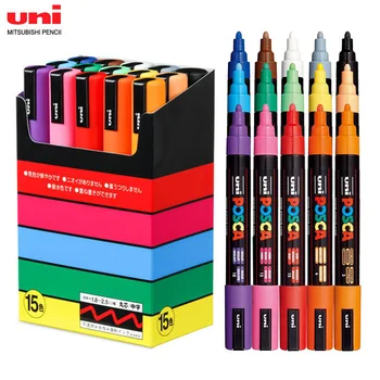 Uni 12pcs Posca Paint Markers,PC 1M 12C Extra Fine Posca Markers