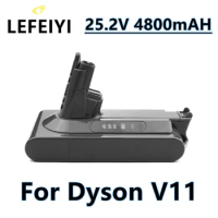 LEFEIYI 4800mAh For Dyson 25.2V V11 SV15/SV16 Battery Absolute V11 Animal Li-ion Vacuum Cleaner Rechargeable Battery