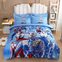 宇宙超人四件組 奧特曼加厚床包  日本卡通動漫被套單人雙人加大雙人床單床包被單 學生單人床包 學生宿舍床單被子BW