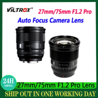 Viltrox 27mm/75mm F1.2 Pro Lens Large Aperture Auto Focus Camera Lens For Fuji X X-T4 X-T5 X-T20 X-T30 X-H2S X-Pro3 Mount Camera