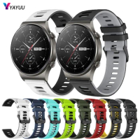 YAYUU 22mm Sport Band For Huawei Watch GT 46mm/GT 2 46mm Soft Silicone Breathable Strap For Huawei Watch 3/3 Pro/GT2 Pro 46mm