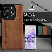 ซองหนัง ดีไซน์ 2 in 1 สำหรับ Itel S23 Plus และ S681LN เคสโทรศัพท์หนังนิ่มหรูหราราคาไม่แพง พร้อมฟิล์ม