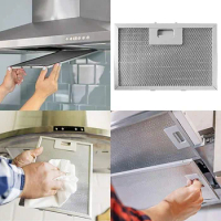 1pc Silver Cooker Hood Filters Metal Mesh Extractor Vent Filter 300x506x9mm Filter Oil Fat Home Kitchen Tool Accessories