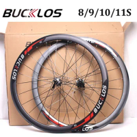 BUCKLOS Carbon Bicycle Wheelset 700c Road Bike Wheels Clincher Disc Brake Front Rear Racing Wheelset for 8/9/10/11s Cassette