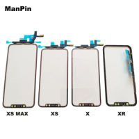 2Pcs/lot Glass for iPhone Touch Screen with Flex Cable 11Pro MAX 11 XS MAX X XR Display Panel Replace Mobile Phone Repair Parts