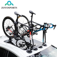 custom logo Bike Carrier Aluminum Car Roof Bicycle Suction Cup Rack with Cycling Storage Bag for 3 bikes