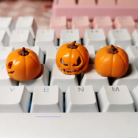 ECHOME Cute Keycaps Halloween DIY Original Resin Cartoon Key Cap for Mechanical Keyboard Pumpkinhead Handmade Animal Keyboad Cap