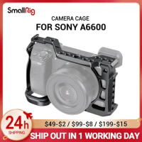 SmallRig A6600 Camera Cage for Sony A6600 With Cold Shoe Mount 1/4 Thread Holes for Microphone Flash Light DIY Options 2493