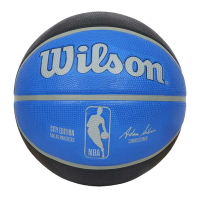 WILSON NBA城市系列-獨行俠-橡膠籃球 7號籃球-訓練 室外 室內 WZ4024207XB7 藍黑灰
