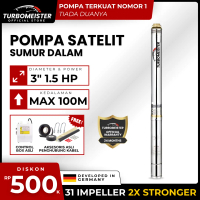 Pompa Satelit 3 Inch Turbomeister 1.5 HP - Pompa Submersible / Sibel - Sumur Dalam Maks 100 meter