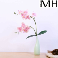 現代簡約仿真花假花蝴蝶蘭花藝套裝客廳家居裝飾花絹花小盆栽擺件