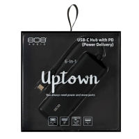 【808 Audio】Uptown 六合一typeC HUB集線器(PD快充/HDMI/USB3.2/SD卡/MicroSD卡)