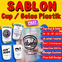 SABLON CUP PLASTIK | SABLON GELAS PLASTIK DESIGN CUSTOM FREE EDIT DESIGN